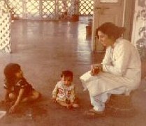 Sonal, Gazal and Madhu in the verandah of our house in Bhusawal