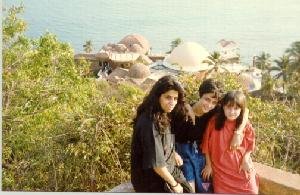 Madhu, Sonal and Gazal during our trip to the seaside resort of Goa
