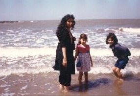 Madhu, Gazal and Sonal at a beautiful beach in Goa