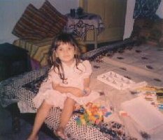 Gazal, with her favourite toys