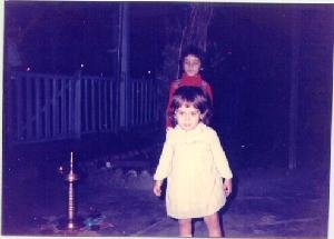 Gazal, in Bhusawal, just learning to walk with Sonal keeping a watchful eye on her