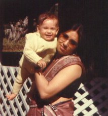 Gazal enjoying her mother's company, in Bhusawal